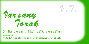 varsany torok business card